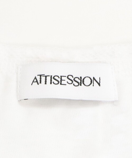ATTISESSION（アティセッション）の「＜ATTISESSION＞レース ドッキング Tシャツ（Tシャツ/カットソー・レディース・ホワイト/ブラック・00）」の15枚目の写真