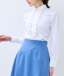 NARACAMICIE（ナラカミーチェ）の「【NARACAMICIE】ツイルレースフリル長袖シャツ（シャツ/ブラウス）」