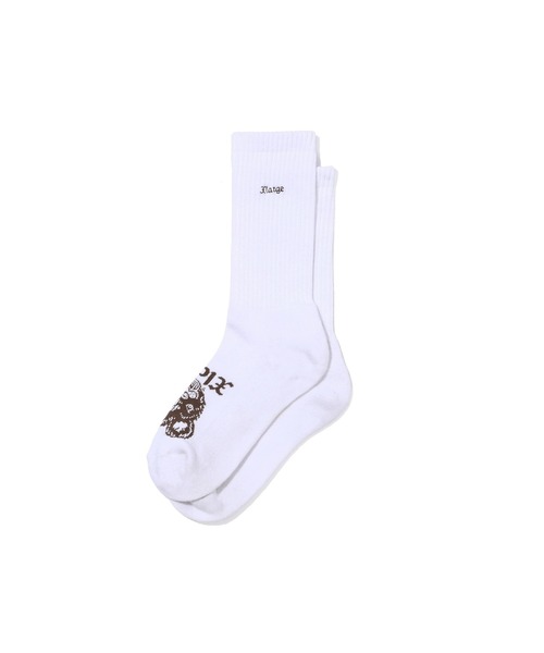XLARGE(エクストララージ)の「BEAR SOCKS(ソックス/靴下・メンズ・ブラック/ホワイト/ネイビー/オリーブ・ONE SIZE)」の2枚目の写真