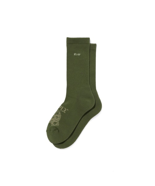 XLARGE(エクストララージ)の「BEAR SOCKS(ソックス/靴下・メンズ・ブラック/ホワイト/ネイビー/オリーブ・ONE SIZE)」の3枚目の写真