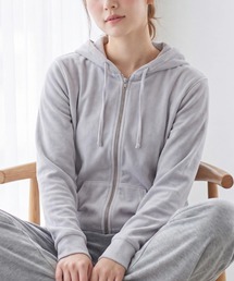【T16】【US BLANKS/ユーエスブランクス】WOMEN‘S PLUSH VELOUR ZIP HOODIE US565