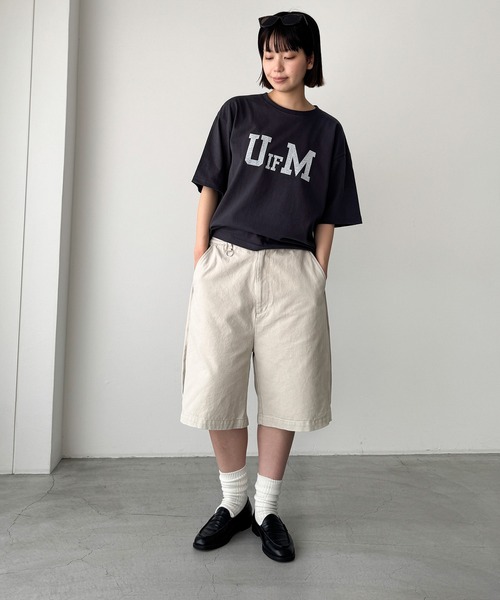 CANAL JEAN(キャナルジーン)の「SUPERTHANKS ピグメントドライツイルサイドタックショーツ(その他パンツ・レディース・ベージュ/アイボリー・SMALL)」の10枚目の写真