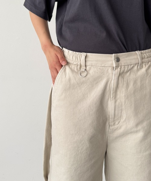 CANAL JEAN(キャナルジーン)の「SUPERTHANKS ピグメントドライツイルサイドタックショーツ(その他パンツ・レディース・ベージュ/アイボリー・SMALL)」の16枚目の写真