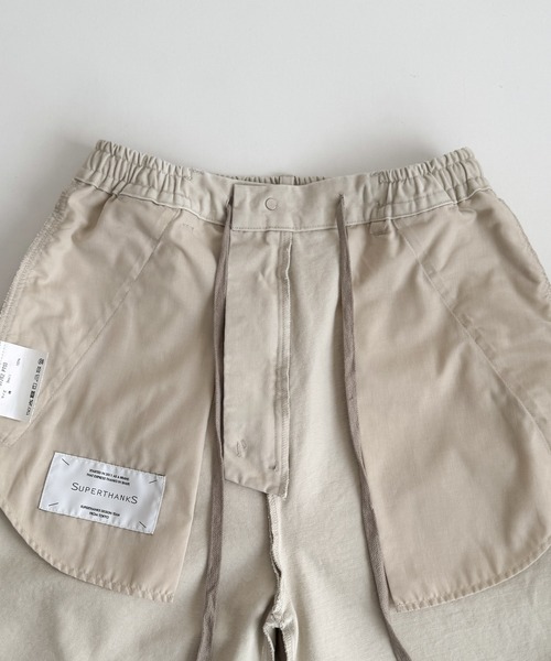 CANAL JEAN(キャナルジーン)の「SUPERTHANKS ピグメントドライツイルサイドタックショーツ(その他パンツ・レディース・ベージュ/アイボリー・SMALL)」の21枚目の写真