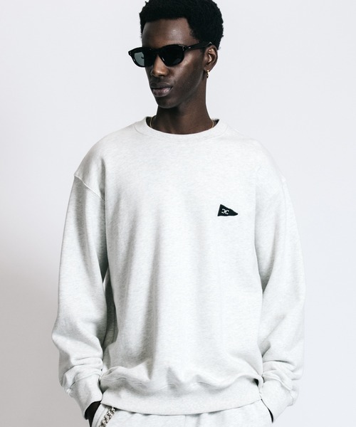 CRIMIE(クライミー)の「FLAG LOGO CREW NECK SWEAT(スウェット・メンズ・オートミール/ブラック・M/XL/L/XXL)」の2枚目の写真