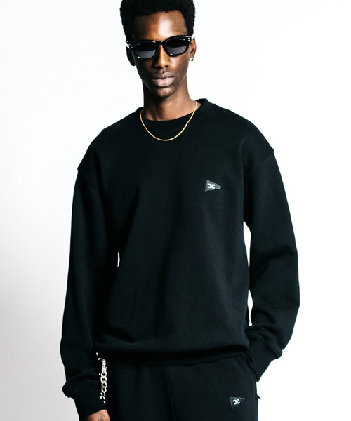 CRIMIE(クライミー)の「FLAG LOGO CREW NECK SWEAT(スウェット・メンズ・オートミール/ブラック・M/XL/L/XXL)」の1枚目の写真