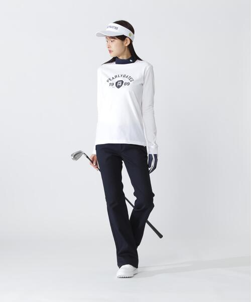 PEARLY GATES(パーリーゲイツ)の「【PEARLY GATES】80/1 36Gベアカノコ(Tシャツ/カットソー・レディース・ネイビー/ホワイト・MEDIUM/LARGE/SMALL)」の4枚目の写真