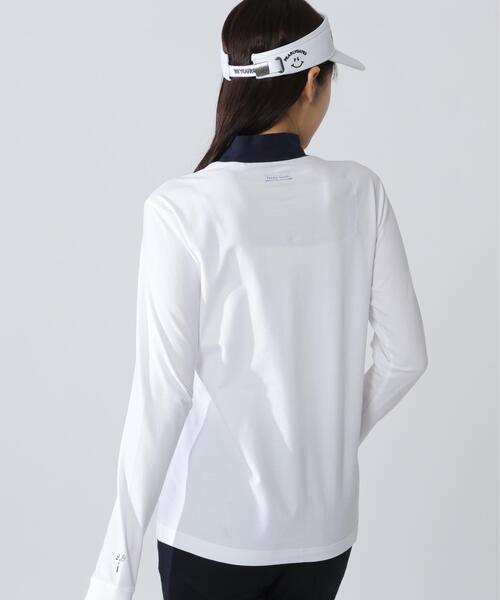 PEARLY GATES(パーリーゲイツ)の「【PEARLY GATES】80/1 36Gベアカノコ(Tシャツ/カットソー・レディース・ネイビー/ホワイト・MEDIUM/LARGE/SMALL)」の5枚目の写真