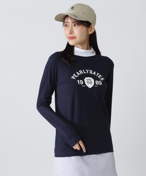 PEARLY GATES(パーリーゲイツ)の「【PEARLY GATES】80/1 36Gベアカノコ(Tシャツ/カットソー・レディース・ネイビー/ホワイト・MEDIUM/LARGE/SMALL)」の8枚目の写真