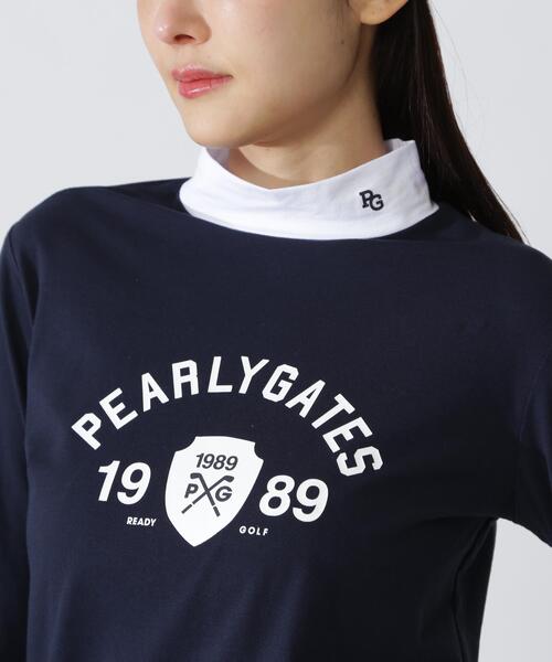 PEARLY GATES(パーリーゲイツ)の「【PEARLY GATES】80/1 36Gベアカノコ(Tシャツ/カットソー・レディース・ネイビー/ホワイト・MEDIUM/LARGE/SMALL)」の13枚目の写真