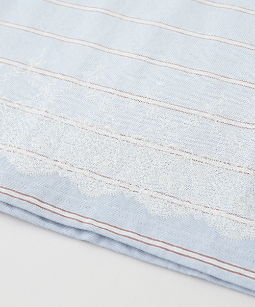 DAIRIKU（ダイリク）の「DAIRIKU / ダイリク "Daisy" Lace Print Border L-S Te（Tシャツ/カットソー・メンズ・ブルー系その他・LARGE/MEDIUM）」の3枚目の写真