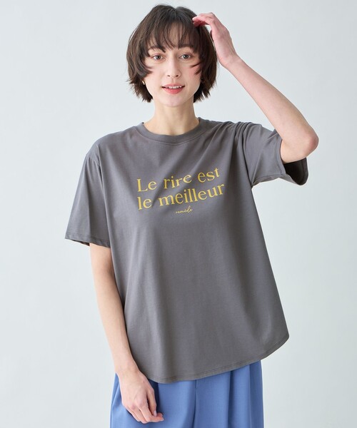 ANY(エニィ)の「アソートロゴラウンドヘムTシャツ(Tシャツ/カットソー・レディース・ホワイト系/ホワイト系1/ホワイト系2/グレー系/グレー系3・X-LARGE)」の19枚目の写真