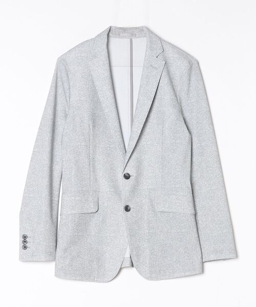 HIGH STREET(ハイストリート)の「HIGH STREET∴トリコットメッシュホップサックプリントジャケット(テーラードジャケット・メンズ・ベージュ/ライトグレー/ブラック・M/L/LL)」の1枚目の写真
