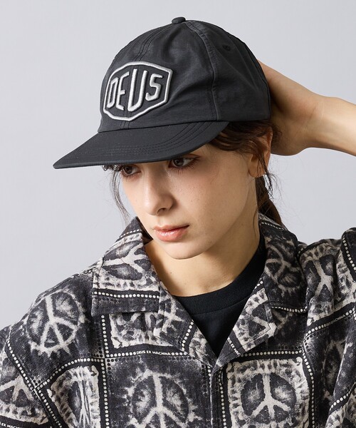DEUS EX MACHINA(デウスエクスマキナ)の「【Deus Ex Machina / デウスエクスマキナ】ShieldNylon Cap / ナイロン キャップ / 帽子 / ユニセックス(キャップ・メンズ・レモンイエロー/ブラック・フリー)」の4枚目の写真