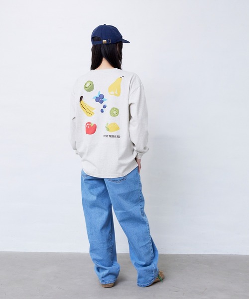 Fluffy BROTHERS(フラッフィーブラザーズ)の「フルーツロンT(大人サイズ)(Tシャツ/カットソー・メンズ・オートミール・XL/L/M)」の17枚目の写真
