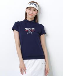 【PING APPAREL】Mr.PINGプリント半袖ハイネックシャツ