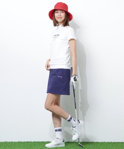 PING（ピン）の「【PING APPAREL】Ｍｒ．ＰＩＮＧプリント半袖ハイネックシャツ（Tシャツ/カットソー・レディース・ネイビー/レッド/ベージュ/ホワイト・S/LL/M/L）」の6枚目の写真