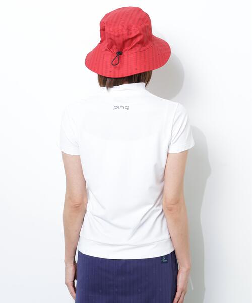 PING（ピン）の「【PING APPAREL】Ｍｒ．ＰＩＮＧプリント半袖ハイネックシャツ（Tシャツ/カットソー・レディース・ネイビー/レッド/ベージュ/ホワイト・S/LL/M/L）」の9枚目の写真