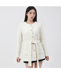 CATTLINE（カトリン）の「クラシックツイードウールベルトジャケット（テーラードジャケット）」