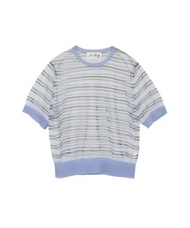 martinique | 【l’heritage martinique/レリタージュ マルティニーク】シアーボーダープルオーバー(カーディガン/ボレロ)