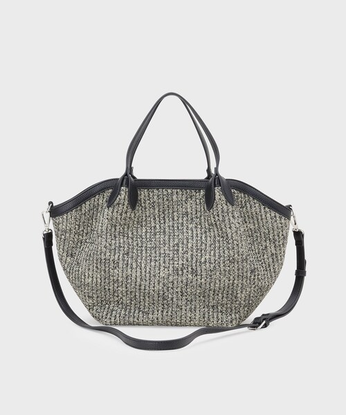 INDIVI（インディヴィ）の「【2WAY】ペーパーミドルバッグ（トートバッグ・レディース・ブラック系4/ベージュ系4・00）」の10枚目の写真