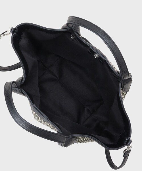 INDIVI（インディヴィ）の「【2WAY】ペーパーミドルバッグ（トートバッグ・レディース・ブラック系4/ベージュ系4・00）」の13枚目の写真