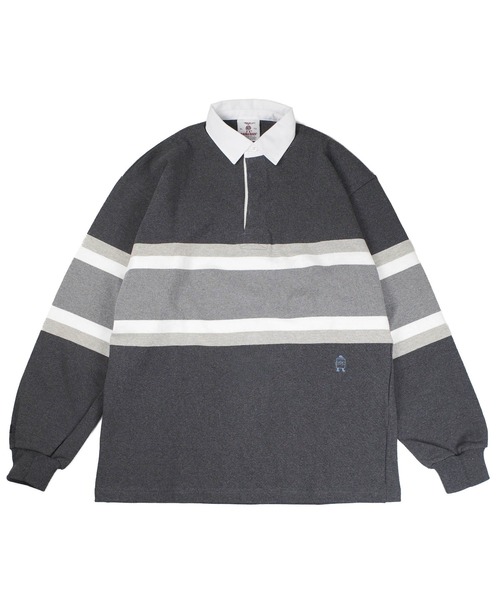 Barbarian(バーバリアン)の「【SE1】【BARBARIAN/バーバリアン】 HEAVY JERSEY RUGBY LONG SLEEVE(シャツ/ブラウス・メンズ・チャコールグレー/ロイヤルブルー・3XL/XXL/XL/L)」の8枚目の写真