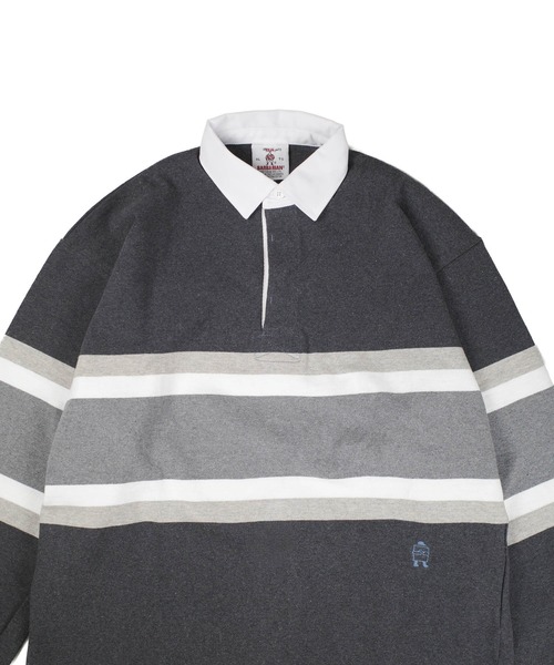 Barbarian(バーバリアン)の「【SE1】【BARBARIAN/バーバリアン】 HEAVY JERSEY RUGBY LONG SLEEVE(シャツ/ブラウス・メンズ・チャコールグレー/ロイヤルブルー・3XL/XXL/XL/L)」の9枚目の写真