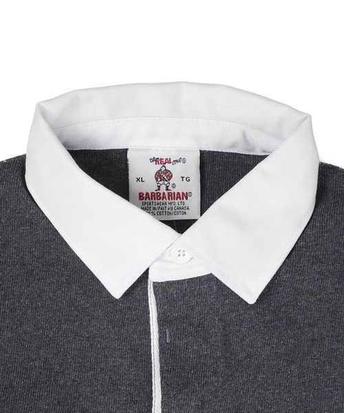 Barbarian(バーバリアン)の「【SE1】【BARBARIAN/バーバリアン】 HEAVY JERSEY RUGBY LONG SLEEVE(シャツ/ブラウス・メンズ・チャコールグレー/ロイヤルブルー・3XL/XXL/XL/L)」の10枚目の写真