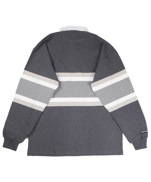 Barbarian(バーバリアン)の「【SE1】【BARBARIAN/バーバリアン】 HEAVY JERSEY RUGBY LONG SLEEVE(シャツ/ブラウス・メンズ・チャコールグレー/ロイヤルブルー・3XL/XXL/XL/L)」の4枚目の写真