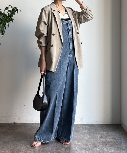 DouDou（ドゥドゥ）の「【WEB限定】ボーダーニットタンク（ニット/セーター・レディース・グレー/オフホワイト/ブラック・FREE）」の7枚目の写真