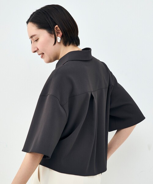 NOLLEY’S(ノーリーズ)の「《セットアップ対応》ウォッシャブルイージーツイルシャツ(シャツ/ブラウス・レディース・ブラック/チャコールグレー/ホワイト・38)」の3枚目の写真