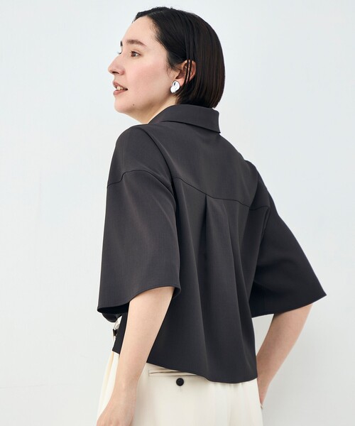 NOLLEY’S(ノーリーズ)の「《セットアップ対応》ウォッシャブルイージーツイルシャツ(シャツ/ブラウス・レディース・ブラック/チャコールグレー/ホワイト・38)」の13枚目の写真