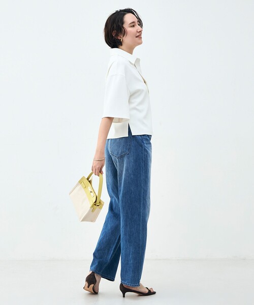 NOLLEY’S(ノーリーズ)の「《セットアップ対応》ウォッシャブルイージーツイルシャツ(シャツ/ブラウス・レディース・ブラック/チャコールグレー/ホワイト・38)」の5枚目の写真