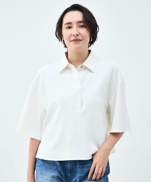 NOLLEY’S(ノーリーズ)の「《セットアップ対応》ウォッシャブルイージーツイルシャツ(シャツ/ブラウス・レディース・ブラック/チャコールグレー/ホワイト・38)」の8枚目の写真