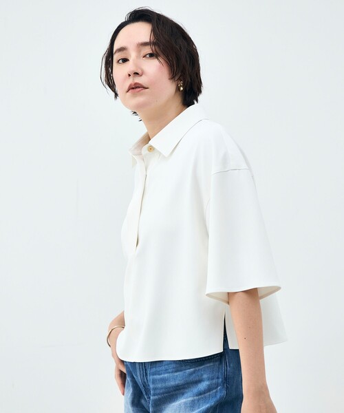 NOLLEY’S(ノーリーズ)の「《セットアップ対応》ウォッシャブルイージーツイルシャツ(シャツ/ブラウス・レディース・ブラック/チャコールグレー/ホワイト・38)」の9枚目の写真