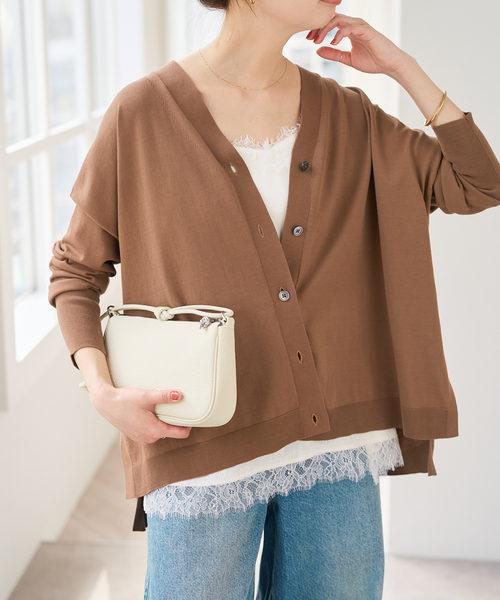 Spick & Span（スピックアンドスパン）の「サテンレースキャミソール（キャミソール・レディース・ブラウン/ネイビー/ホワイト・FREE）」の7枚目の写真