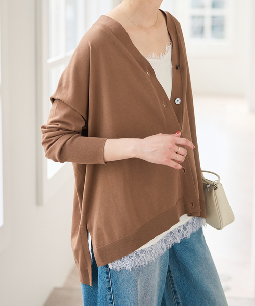 Spick & Span（スピックアンドスパン）の「サテンレースキャミソール（キャミソール・レディース・ブラウン/ネイビー/ホワイト・FREE）」の10枚目の写真