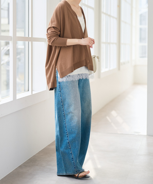 Spick & Span（スピックアンドスパン）の「サテンレースキャミソール（キャミソール・レディース・ブラウン/ネイビー/ホワイト・FREE）」の11枚目の写真