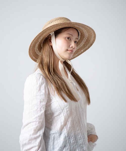 RACAL（ラカル）の「Kampi Border Lace Hat / キャンピボーダーレース編みサンハット（ハット・レディース・ナチュラル・FREE）」の14枚目の写真