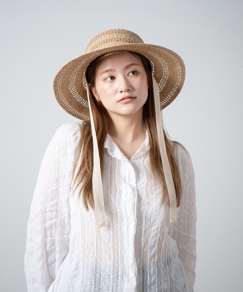 RACAL（ラカル）の「Kampi Border Lace Hat / キャンピボーダーレース編みサンハット（ハット・レディース・ナチュラル・FREE）」の18枚目の写真