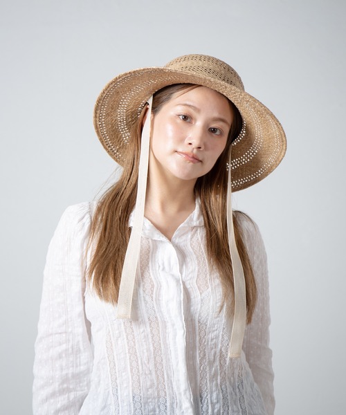 RACAL（ラカル）の「Kampi Border Lace Hat / キャンピボーダーレース編みサンハット（ハット・レディース・ナチュラル・FREE）」の19枚目の写真