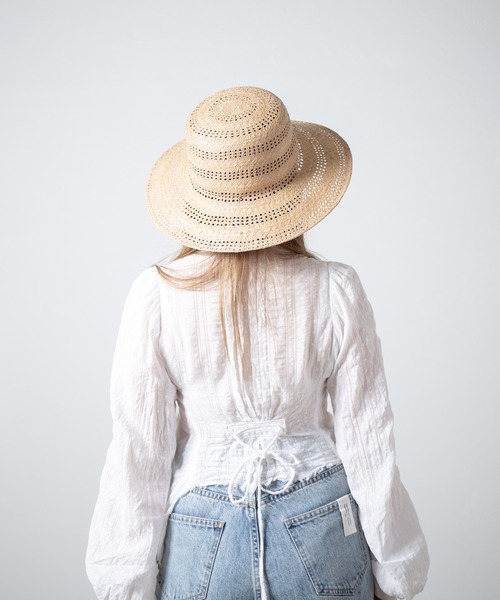 RACAL（ラカル）の「Kampi Border Lace Hat / キャンピボーダーレース編みサンハット（ハット・レディース・ナチュラル・FREE）」の22枚目の写真