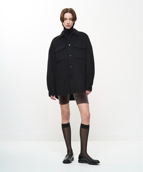 Juha(ユハ)の「ALPACA SHAGGY JACKET(シャツ/ブラウス・メンズ・ブラック/アイボリー・4/3)」の3枚目の写真