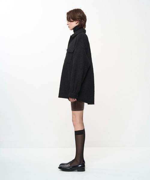 Juha(ユハ)の「ALPACA SHAGGY JACKET(シャツ/ブラウス・メンズ・ブラック/アイボリー・4/3)」の4枚目の写真