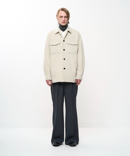 Juha(ユハ)の「ALPACA SHAGGY JACKET(シャツ/ブラウス・メンズ・ブラック/アイボリー・4/3)」の6枚目の写真