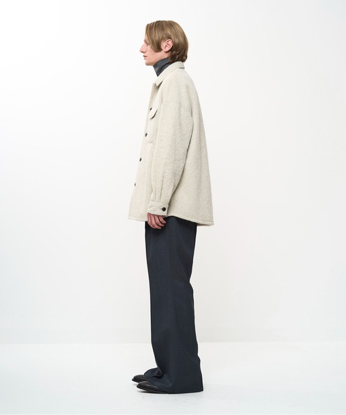 Juha(ユハ)の「ALPACA SHAGGY JACKET(シャツ/ブラウス・メンズ・ブラック/アイボリー・4/3)」の7枚目の写真