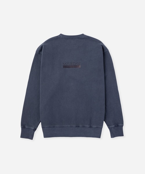 Saturdays NYC（サタデーズ ニューヨークシティ ）の「Bowery Underline Sweatshirt（スウェット・メンズ・チャコールグレー/キナリ/ネイビー・L/M/S）」の3枚目の写真