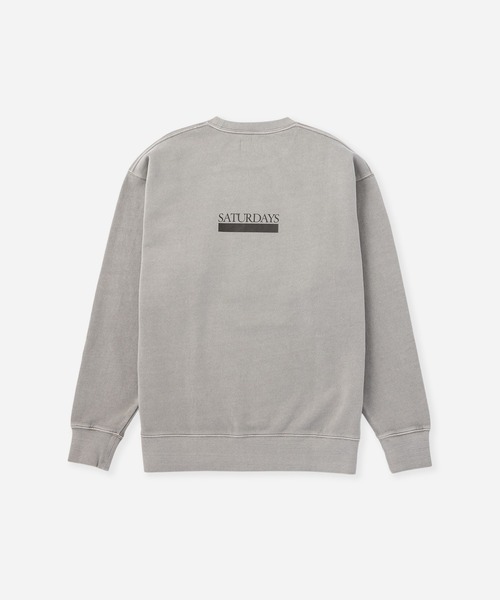 Saturdays NYC（サタデーズ ニューヨークシティ ）の「Bowery Underline Sweatshirt（スウェット・メンズ・チャコールグレー/キナリ/ネイビー・L/M/S）」の2枚目の写真