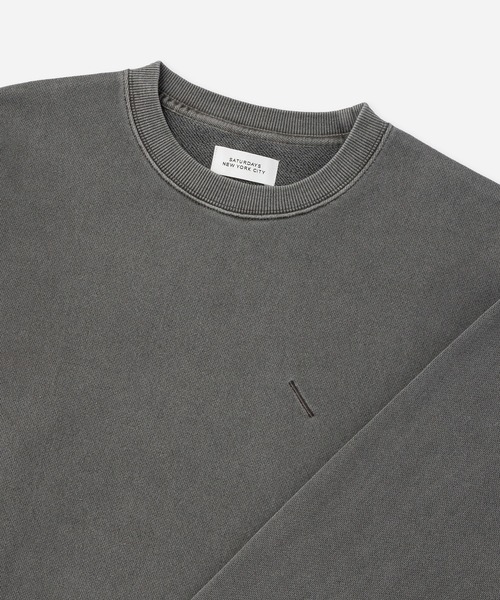 Saturdays NYC（サタデーズ ニューヨークシティ ）の「Bowery Underline Sweatshirt（スウェット・メンズ・チャコールグレー/キナリ/ネイビー・L/M/S）」の7枚目の写真